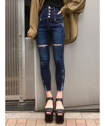 EMODA | クラッシュアップハイウエストパギンス(デニムパンツ)