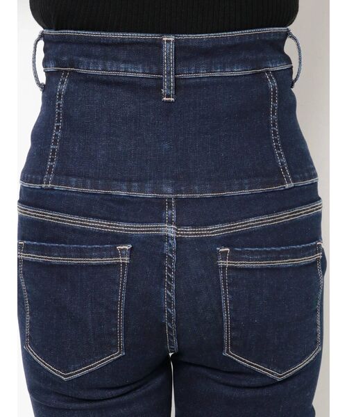 EMODA（エモダ）の「クラッシュアップハイウエストパギンス（デニムパンツ・レディース・インディゴブルー/ライトブルー・SMALL/X-SMALL/MEDIUM）」の10枚目の写真