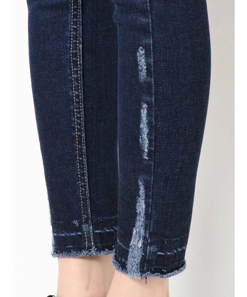 EMODA（エモダ）の「クラッシュアップハイウエストパギンス（デニムパンツ・レディース・インディゴブルー/ライトブルー・SMALL/X-SMALL/MEDIUM）」の12枚目の写真