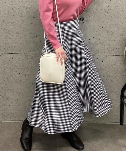 ABITOKYO(アビトーキョー)の「ギンガムチェックAラインフレアスカート(スカート・レディース・ブラック/レッド/イエロー系その他/グリーン/ブルー/ネイビー/ブラウン・S/M/L)」の15枚目の写真