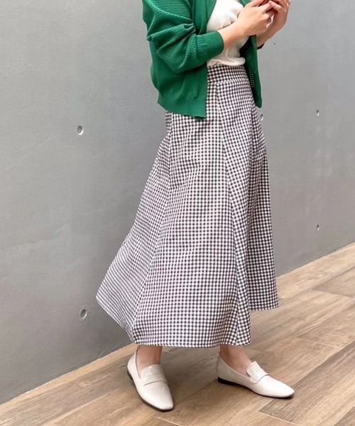 ABITOKYO(アビトーキョー)の「ギンガムチェックAラインフレアスカート(スカート・レディース・ブラック/レッド/イエロー系その他/グリーン/ブルー/ネイビー/ブラウン・S/M/L)」の11枚目の写真