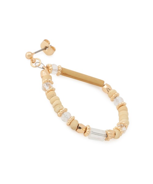 ROPE' PICNIC（ロペピクニック）の「ウッドビーズミックスピアス（ピアス（両耳用）・レディース・ベージュ・FREE）」の4枚目の写真