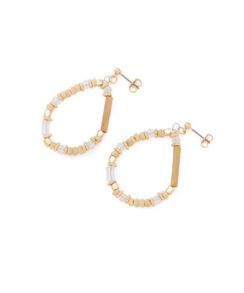 ROPE' PICNIC（ロペピクニック）の「ウッドビーズミックスピアス（ピアス（両耳用）・レディース・ベージュ・FREE）」の5枚目の写真