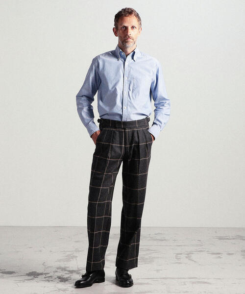 セール】ウールフランネル サイドアジャスタートラウザーズ FOX