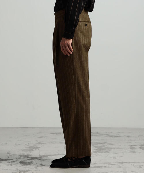 セール】ウールフランネル サイドアジャスタートラウザーズ FOX