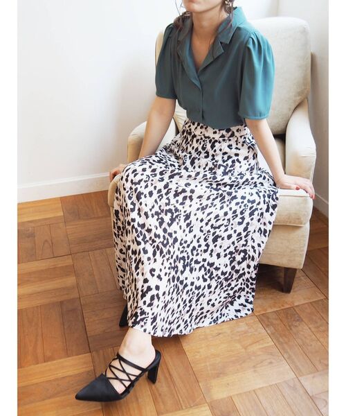 EVRIS（エヴリス）の「バックスリットロングスカート（スカート・レディース・グリーン/その他1/パープル・FREE）」の6枚目の写真