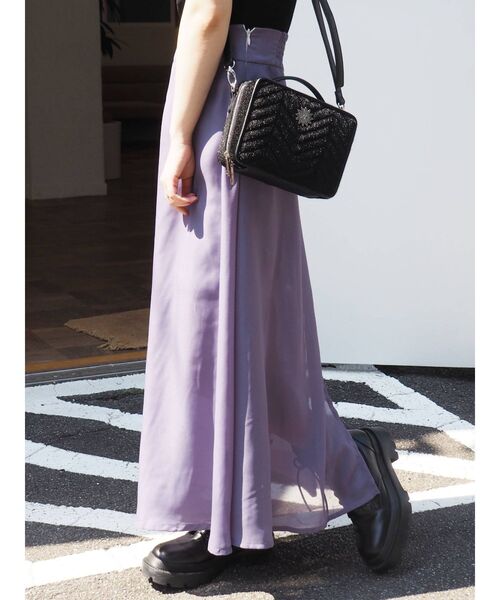 EVRIS（エヴリス）の「バックスリットロングスカート（スカート・レディース・グリーン/その他1/パープル・FREE）」の10枚目の写真