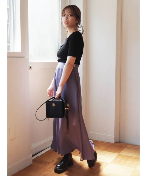 EVRIS（エヴリス）の「バックスリットロングスカート（スカート・レディース・グリーン/その他1/パープル・FREE）」の13枚目の写真