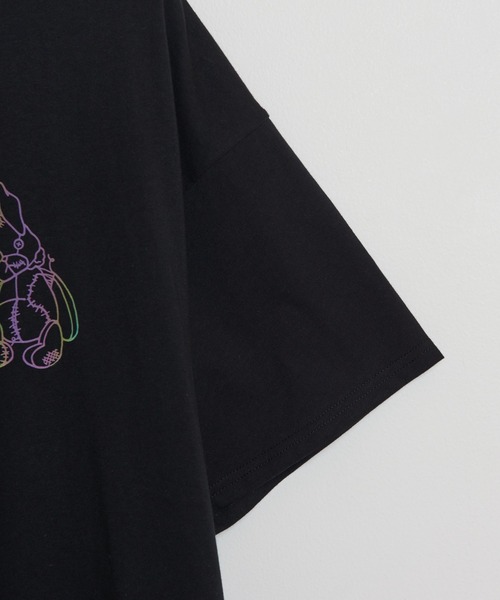 Whinny（ホワイニー）の「Whinny/みつごちゃん（Tシャツ/カットソー・レディース・ブラック/ブルー・FREE）」の12枚目の写真