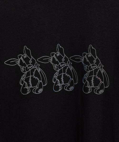 Whinny（ホワイニー）の「Whinny/みつごちゃん（Tシャツ/カットソー・レディース・ブラック/ブルー・FREE）」の16枚目の写真