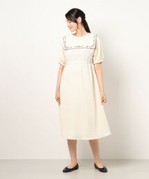 ehka sopo | 単色刺繍ワンピース(ワンピース)