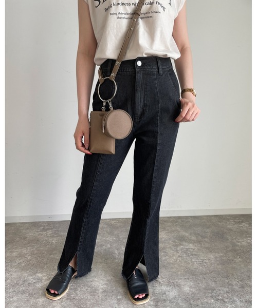 MLI'A（エムリア）の「センタースリットデニムパンツ（デニムパンツ・レディース・ブラック/インディゴブルー/ブルー系その他・FREE）」の15枚目の写真