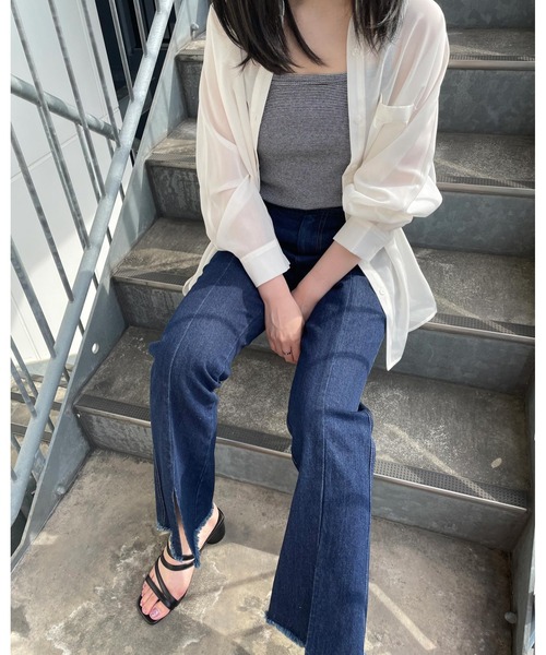 MLI'A（エムリア）の「センタースリットデニムパンツ（デニムパンツ・レディース・ブラック/インディゴブルー/ブルー系その他・FREE）」の22枚目の写真