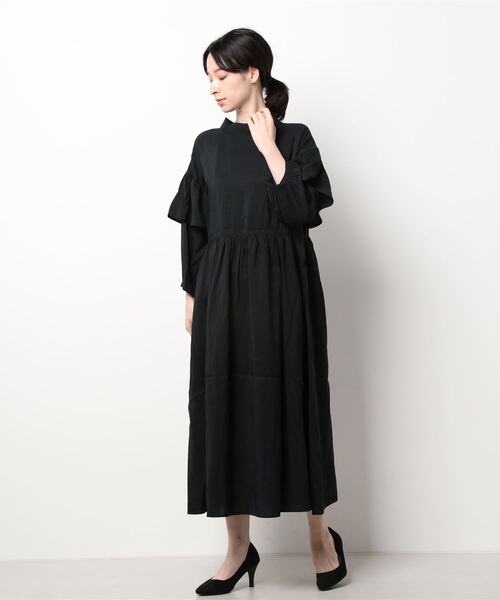 179/WG(イチナナキュウダブルジー)の「前後2WAYフリルワンピース(ワンピース・レディース・ブラック/グレー/グリーン・MEDIUM)」の6枚目の写真