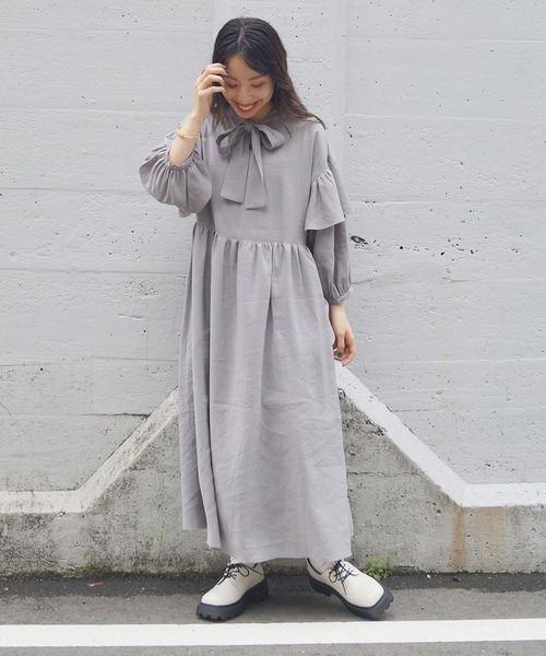 179/WG(イチナナキュウダブルジー)の「前後2WAYフリルワンピース(ワンピース・レディース・ブラック/グレー/グリーン・MEDIUM)」の14枚目の写真