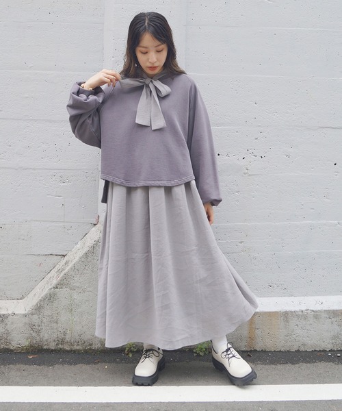 179/WG(イチナナキュウダブルジー)の「前後2WAYフリルワンピース(ワンピース・レディース・ブラック/グレー/グリーン・MEDIUM)」の13枚目の写真