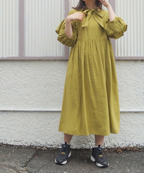 179/WG(イチナナキュウダブルジー)の「前後2WAYフリルワンピース(ワンピース・レディース・ブラック/グレー/グリーン・MEDIUM)」の11枚目の写真