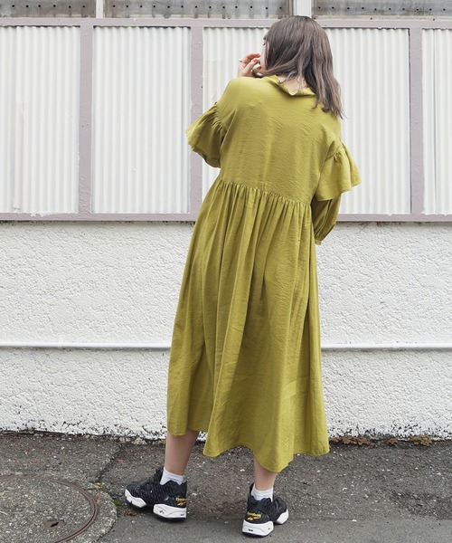 179/WG(イチナナキュウダブルジー)の「前後2WAYフリルワンピース(ワンピース・レディース・ブラック/グレー/グリーン・MEDIUM)」の10枚目の写真