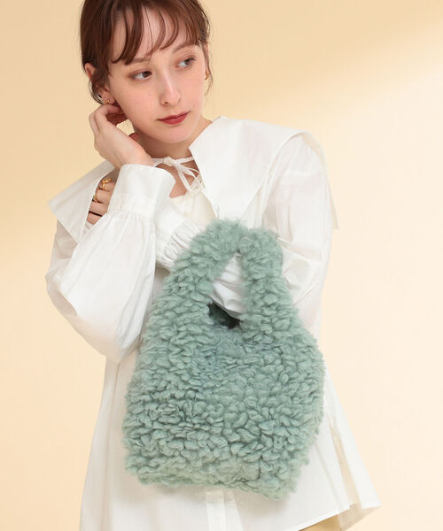 Ray BEAMS(レイビームス)の「Ray BEAMS / カラー ボア バッグ(トートバッグ・レディース・イエロー/ミント/ラベンダー・ONE SIZE)」の1枚目の写真