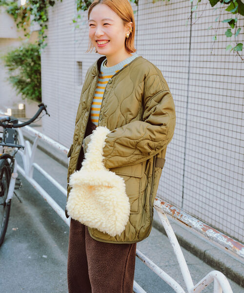 Ray BEAMS(レイビームス)の「Ray BEAMS / カラー ボア バッグ(トートバッグ・レディース・イエロー/ミント/ラベンダー・ONE SIZE)」の4枚目の写真