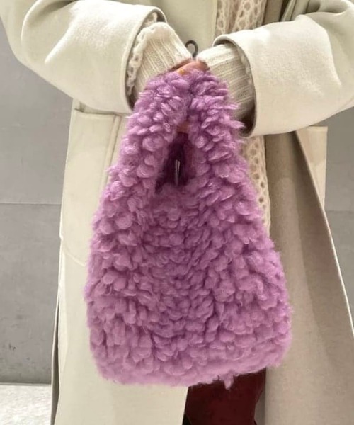 Ray BEAMS(レイビームス)の「Ray BEAMS / カラー ボア バッグ(トートバッグ・レディース・イエロー/ミント/ラベンダー・ONE SIZE)」の2枚目の写真