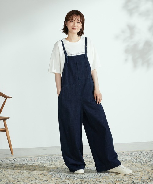 ONIGIRI（オニギリ）の「デニム　サロペット（サロペット/オーバーオール・レディース・ネイビー・MEDIUM/LARGE）」の19枚目の写真