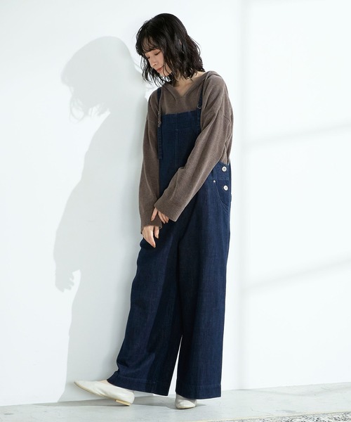 ONIGIRI（オニギリ）の「デニム　サロペット（サロペット/オーバーオール・レディース・ネイビー・MEDIUM/LARGE）」の21枚目の写真