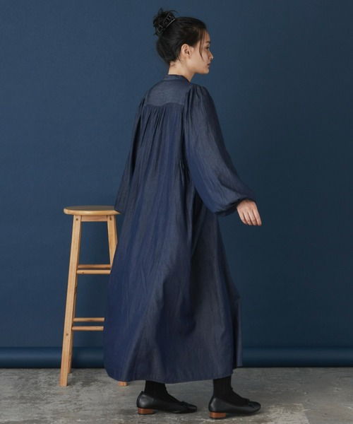 Libra Cue(リブラ キュー)の「キルティングデニムワンピース(ワンピース・レディース・ネイビー・FREE)」の16枚目の写真