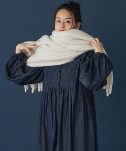 Libra Cue(リブラ キュー)の「キルティングデニムワンピース(ワンピース・レディース・ネイビー・FREE)」の7枚目の写真