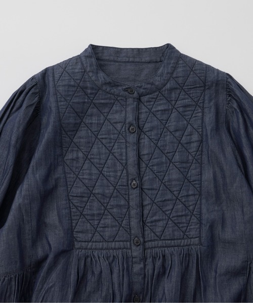 Libra Cue(リブラ キュー)の「キルティングデニムワンピース(ワンピース・レディース・ネイビー・FREE)」の17枚目の写真