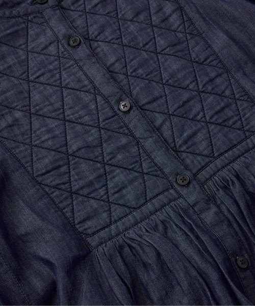 Libra Cue(リブラ キュー)の「キルティングデニムワンピース(ワンピース・レディース・ネイビー・FREE)」の9枚目の写真