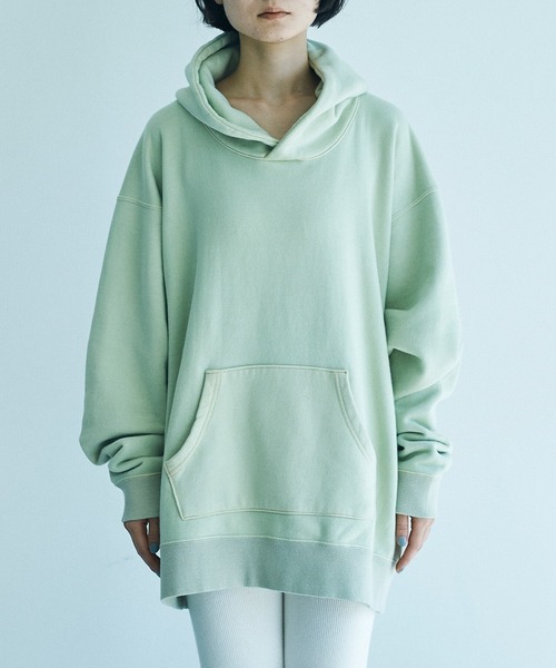 note et silence （ノートエシロンス）の「◇et sort.コールドダイ裏毛パーカー（スウェット・レディース・オレンジ/アイボリー/ミント・FREE）」の7枚目の写真