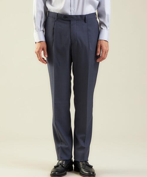 green label relaxing(グリーンレーベルリラクシング)の「<green label relaxing>PLEASURE ピンヘッド MF 1P スーツパンツ(スーツパンツ・メンズ・ダークグレー/ネイビー・76cm/80cm/72cm/84cm/92cm/88cm)」の4枚目の写真
