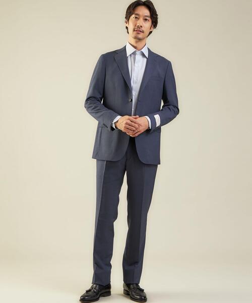 green label relaxing(グリーンレーベルリラクシング)の「<green label relaxing>PLEASURE ピンヘッド MF 1P スーツパンツ(スーツパンツ・メンズ・ダークグレー/ネイビー・76cm/80cm/72cm/84cm/92cm/88cm)」の7枚目の写真