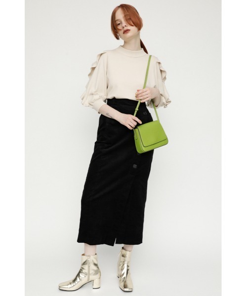 SLY(スライ)の「FRILL PUFF SLEEVE HG TOPS/パフスリーブハイゲージトップス(ニット/セーター・レディース・アイボリー/ブラック/グリーン/ベージュ・FREE)」の11枚目の写真