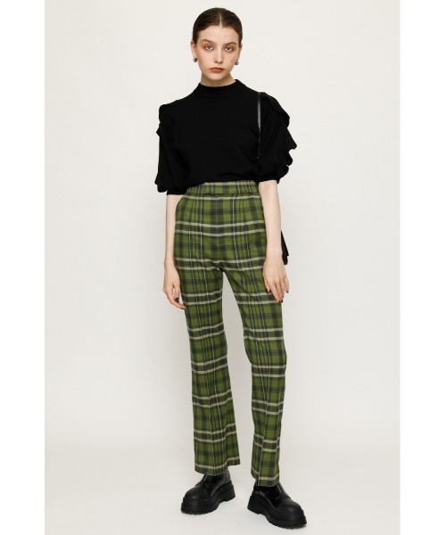 SLY(スライ)の「FRILL PUFF SLEEVE HG TOPS/パフスリーブハイゲージトップス(ニット/セーター・レディース・アイボリー/ブラック/グリーン/ベージュ・FREE)」の5枚目の写真