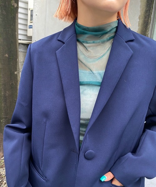 WHO'S WHO gallery（フーズフーギャラリー）の「ウォーターカラーネットトップス（その他トップス・レディース・ダークグリーン/ブラウン/グレー・FREE）」の17枚目の写真