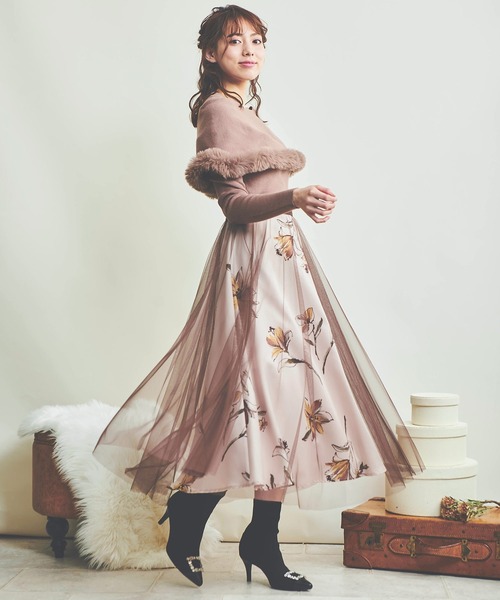 NOELA(ノエラ)の「チュールレイヤー花柄スカート(スカート・レディース・イエロー/サックスブルー/ピンク・M/S)」の21枚目の写真