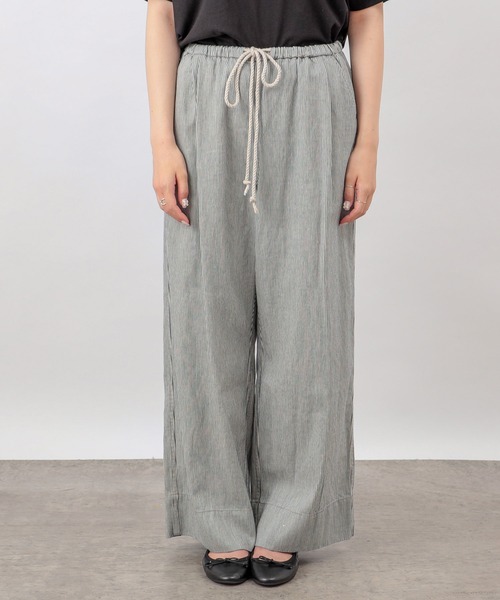 PUAL CE CIN(ピュアルセシン)の「綿ヘンプヒッコリーパンツ(その他パンツ・レディース・オフホワイト/ベージュ/チャコールグレー・FREE)」の17枚目の写真