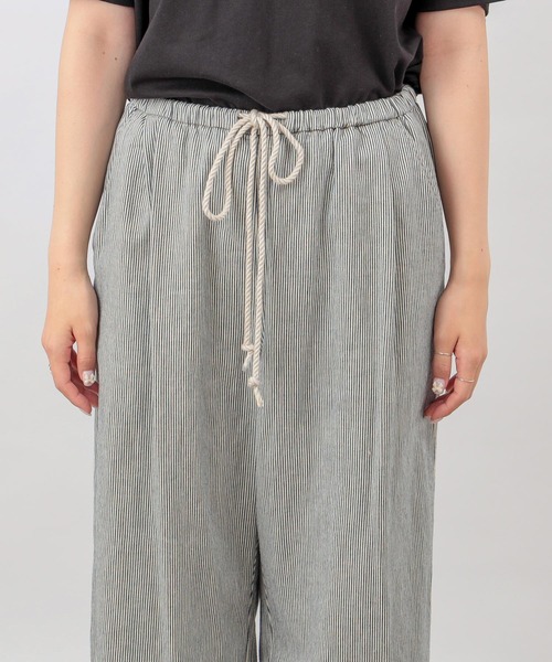 PUAL CE CIN(ピュアルセシン)の「綿ヘンプヒッコリーパンツ(その他パンツ・レディース・オフホワイト/ベージュ/チャコールグレー・FREE)」の7枚目の写真