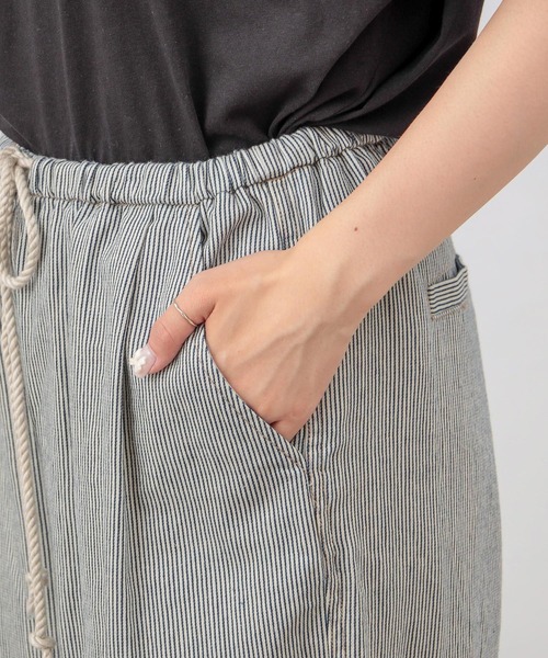 PUAL CE CIN(ピュアルセシン)の「綿ヘンプヒッコリーパンツ(その他パンツ・レディース・オフホワイト/ベージュ/チャコールグレー・FREE)」の9枚目の写真