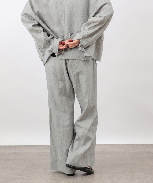 PUAL CE CIN(ピュアルセシン)の「綿ヘンプヒッコリーパンツ(その他パンツ・レディース・オフホワイト/ベージュ/チャコールグレー・FREE)」の12枚目の写真