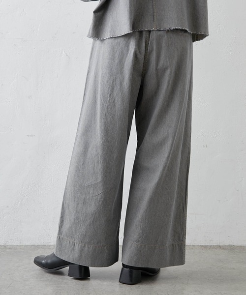 PUAL CE CIN(ピュアルセシン)の「綿ヘンプヒッコリーパンツ(その他パンツ・レディース・オフホワイト/ベージュ/チャコールグレー・FREE)」の21枚目の写真