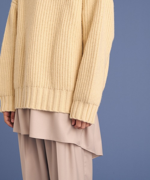 UP START(アップスタート)の「RELAX OFFTURTLE KNIT(ニット/セーター・メンズ・イエロー/ブラック/オフホワイト・FREE)」の12枚目の写真