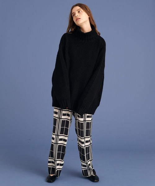 UP START(アップスタート)の「RELAX OFFTURTLE KNIT(ニット/セーター・メンズ・イエロー/ブラック/オフホワイト・FREE)」の13枚目の写真