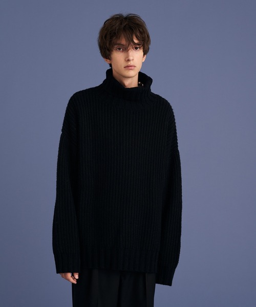 UP START(アップスタート)の「RELAX OFFTURTLE KNIT(ニット/セーター・メンズ・イエロー/ブラック/オフホワイト・FREE)」の18枚目の写真