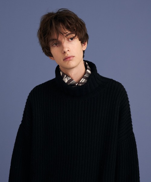 UP START(アップスタート)の「RELAX OFFTURTLE KNIT(ニット/セーター・メンズ・イエロー/ブラック/オフホワイト・FREE)」の17枚目の写真