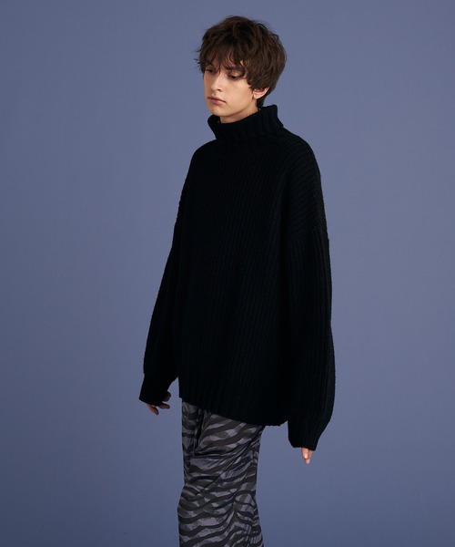 UP START(アップスタート)の「RELAX OFFTURTLE KNIT(ニット/セーター・メンズ・イエロー/ブラック/オフホワイト・FREE)」の16枚目の写真