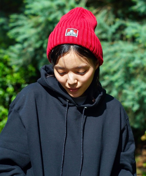 BEN DAVIS（ベンデイビス）の「【BEN DAVIS/ベンデイビス】コットンニットキャップ ビーニー（ニットキャップ/ビーニー・メンズ・ホワイト/チャコールグレー/ブラック/ダークグリーン/ベージュ/ネイビー/グレー/イエロー/ライトブラウン/スミクロ/ワイン/レッド・FREE）」の11枚目の写真