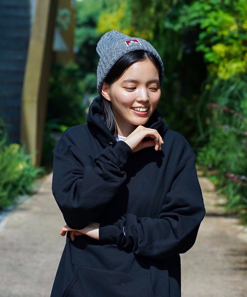 BEN DAVIS（ベンデイビス）の「【BEN DAVIS/ベンデイビス】コットンニットキャップ ビーニー（ニットキャップ/ビーニー・メンズ・ホワイト/チャコールグレー/ブラック/ダークグリーン/ベージュ/ネイビー/グレー/イエロー/ライトブラウン/スミクロ/ワイン/レッド・FREE）」の3枚目の写真